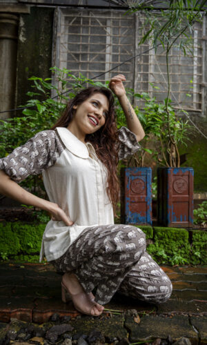 Peter Pan Collar Co-ord Set  -  Narayani Adukia 14