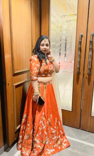 Tangerine Lehenga  -  Narayani Adukia 15