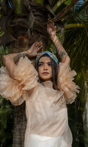 Laffy Taffy Ruffled Top  -  Narayani Adukia