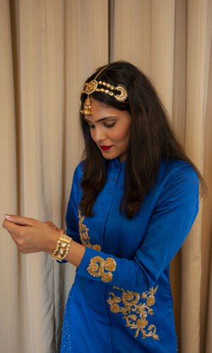 Blue Sherwani Dress Set  -  Narayani Adukia 17