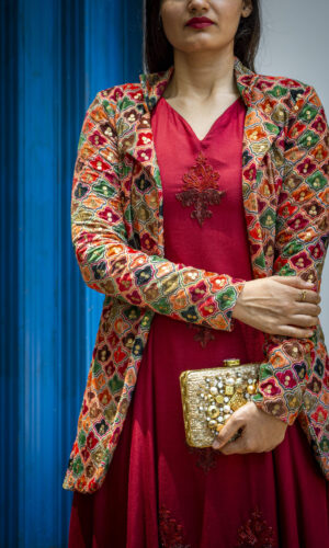 Cherry Red Gown  -  Narayani Adukia 15