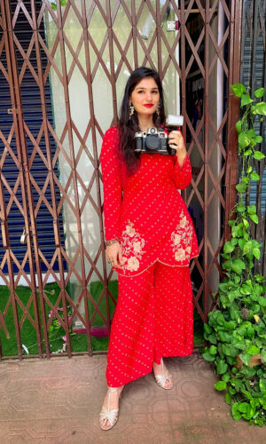 Kaira Bandhni Print Dress  -  Narayani Adukia 14