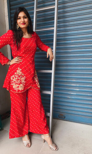 Kaira Bandhni Print Dress  -  Narayani Adukia 15