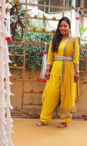 Sunflower Sequence Jumsuit  -  Narayani Adukia