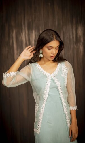 Jumpsuit With Pearl Embroidered Jacket  -  Narayani Adukia 18