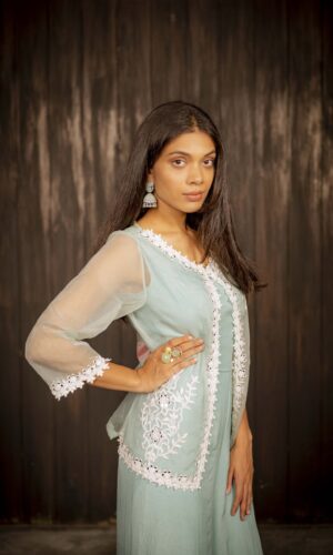 Jumpsuit With Pearl Embroidered Jacket  -  Narayani Adukia 19