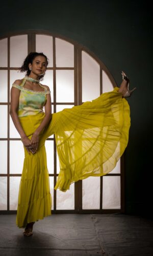 Offshoulder Pearl Embroidered Jumpsuit  -  Narayani Adukia 27