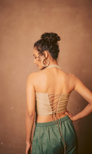 Thread Embroidered Blouse With Garara Set  -  Narayani Adukia 31