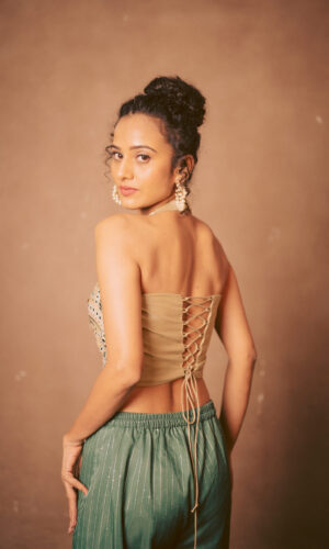 Thread Embroidered Blouse With Garara Set  -  Narayani Adukia 32