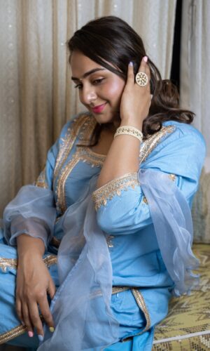 Ocean Blue Salwar Suit  -  Narayani Adukia