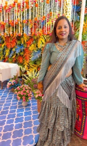 Fringe Saree  -  Narayani Adukia