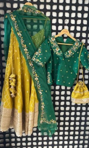 English Green Lehenga Set  -  Narayani Adukia 17