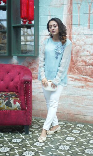 Slate Grey Shirt  -  Narayani Adukia