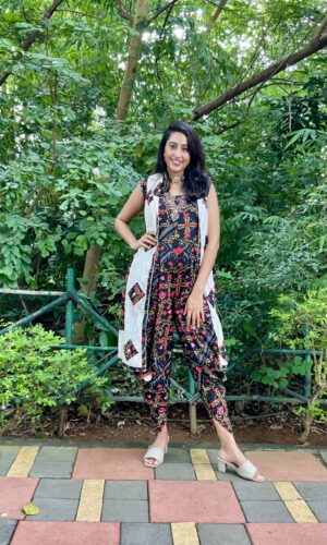 Jacket With Dhoti Jumpsuit  -  Narayani Adukia