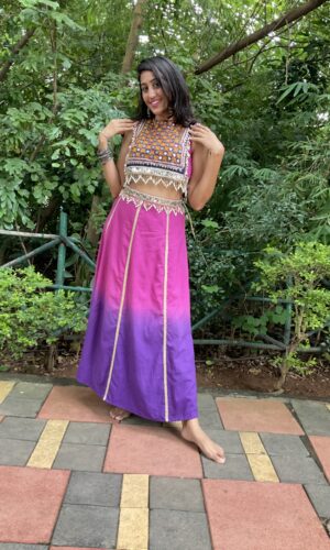 Purple Ombre Shaded Lehenga  -  Narayani Adukia 17